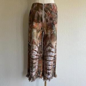 Zara brown tie-dye fringe jeans Size 6